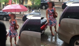 Nữ tài xế đỗ xe chắn cửa, lớn tiếng văng tục khi bị nhắc nhở